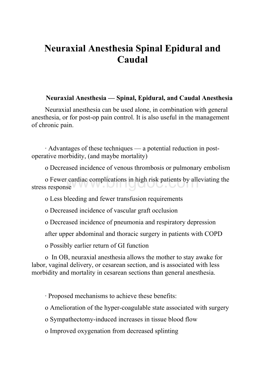 Neuraxial AnesthesiaSpinal Epidural and Caudal.docx_第1页