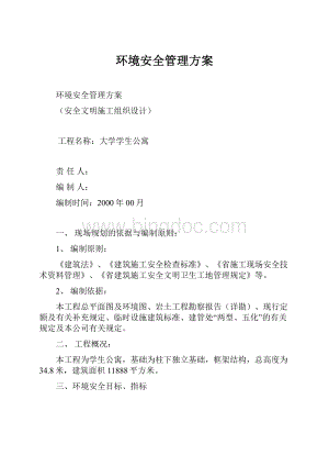 环境安全管理方案.docx