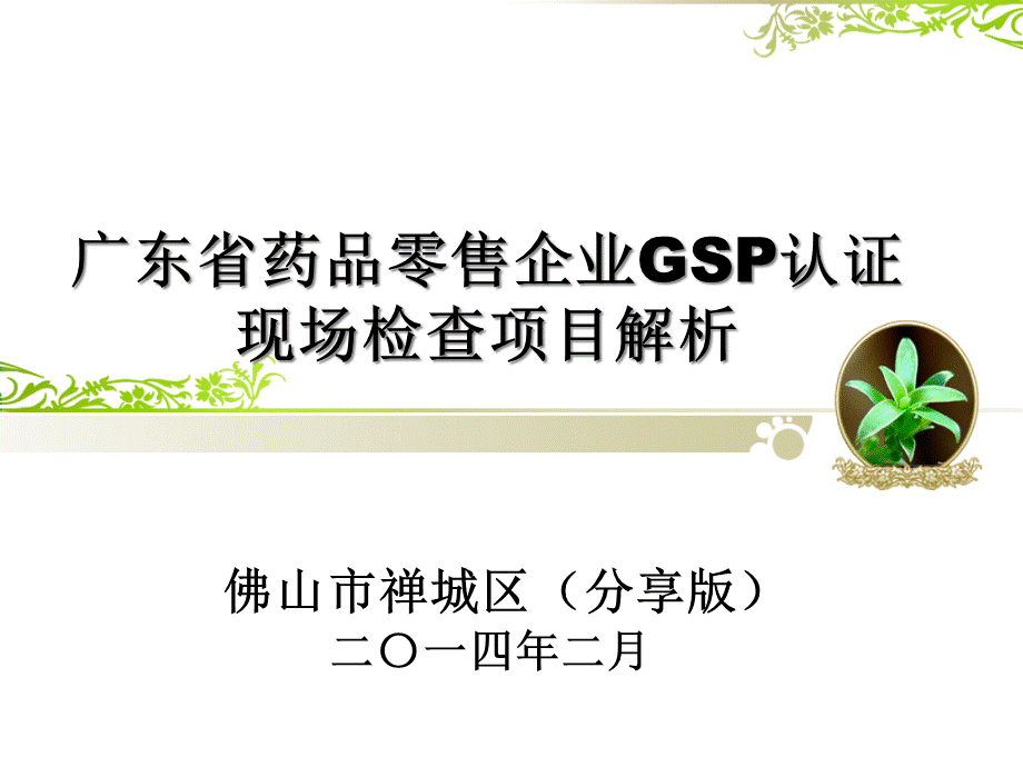 广东省新版GSP零售条款解析.pptx_第1页