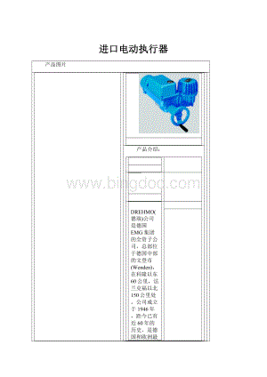 进口电动执行器.docx