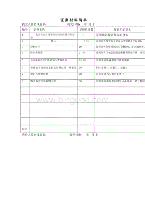 法院证据材料清单.doc