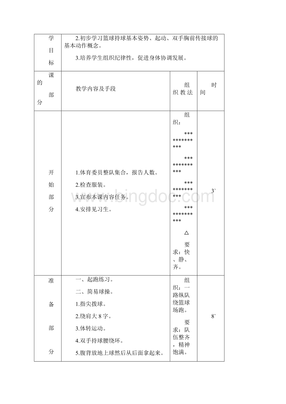 篮球队训练课教案.docx_第2页