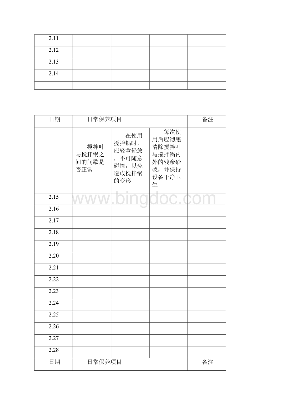 水泥胶砂搅拌机维修保养记录资料.docx_第2页