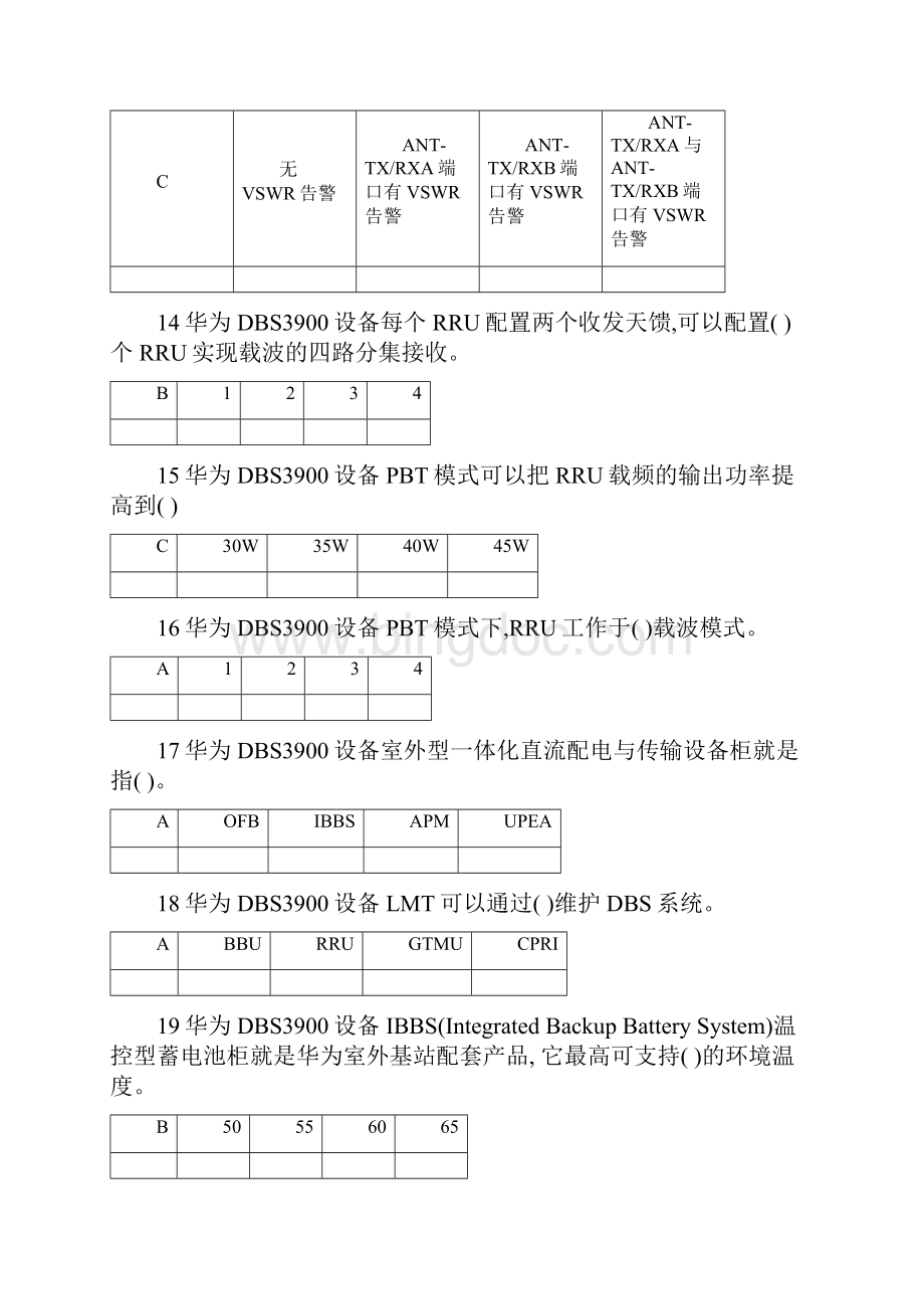 移动考试基站题库华为专业知识.docx_第3页