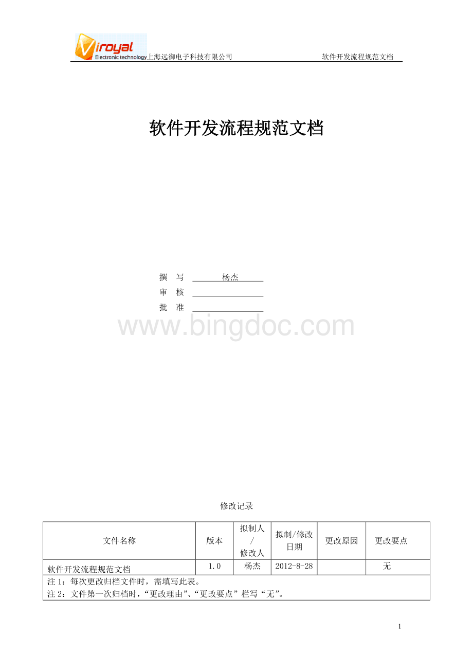 软件开发流程规范文档.doc