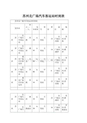 苏州北广场汽车客运站时刻表.docx