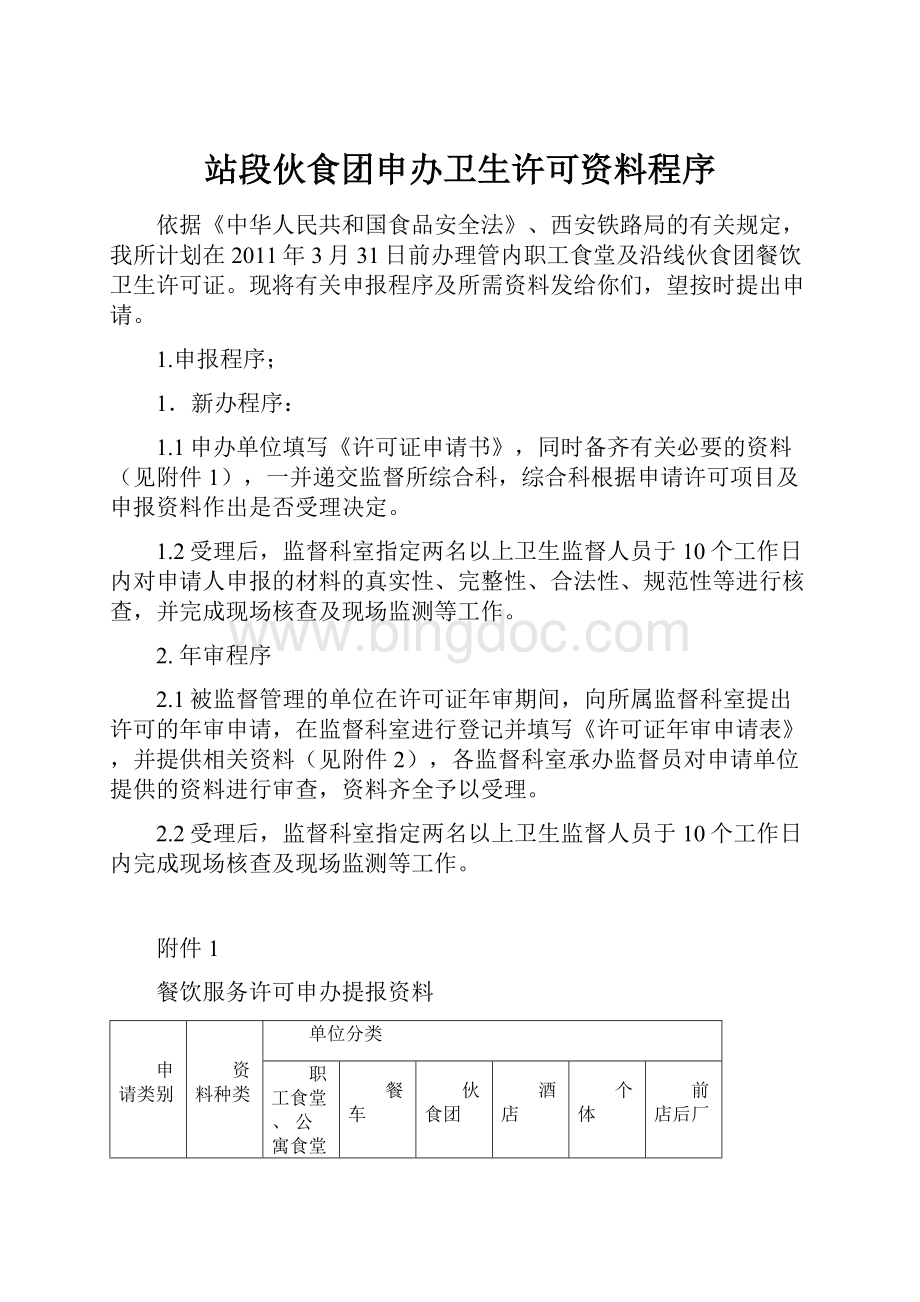 站段伙食团申办卫生许可资料程序.docx_第1页