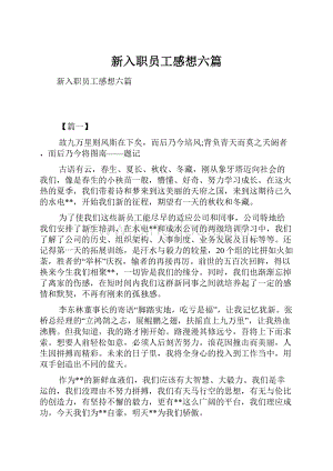 新入职员工感想六篇.docx