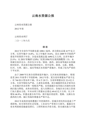 云南水资源公报.docx