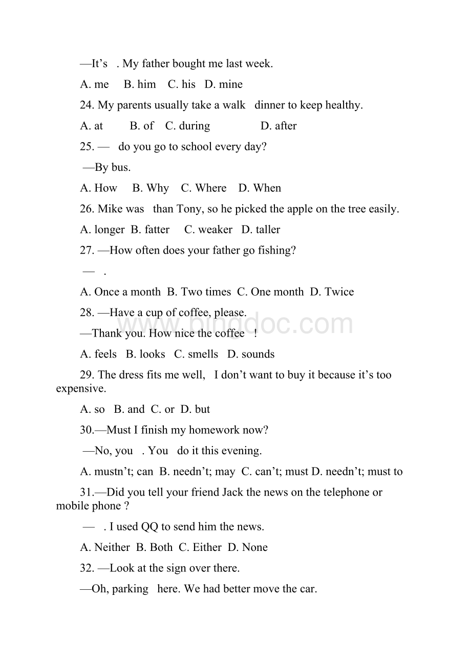 九年级月考英语试题II.docx_第3页