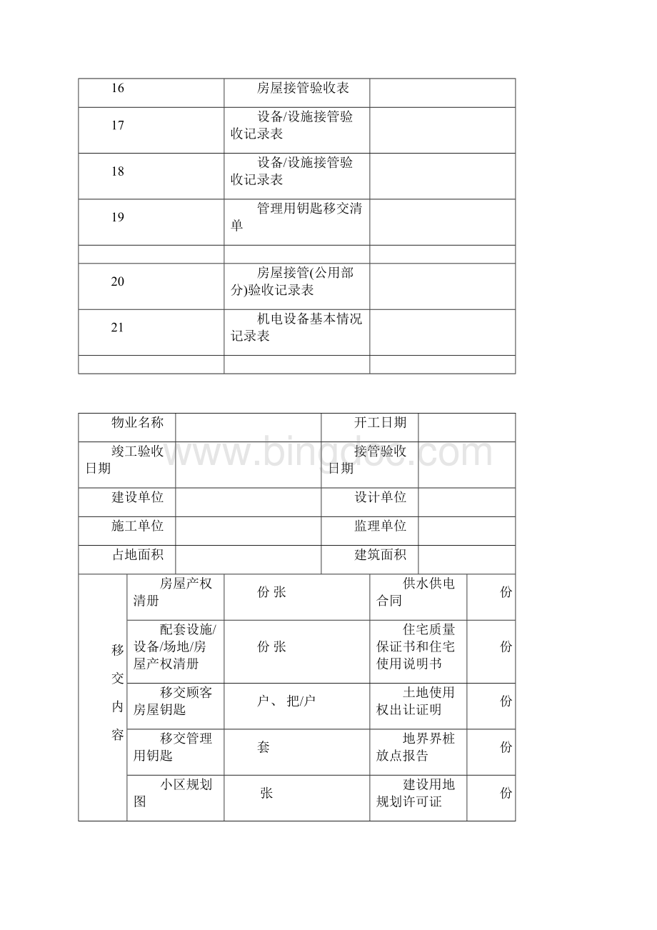 物业交接表格03884.docx_第2页