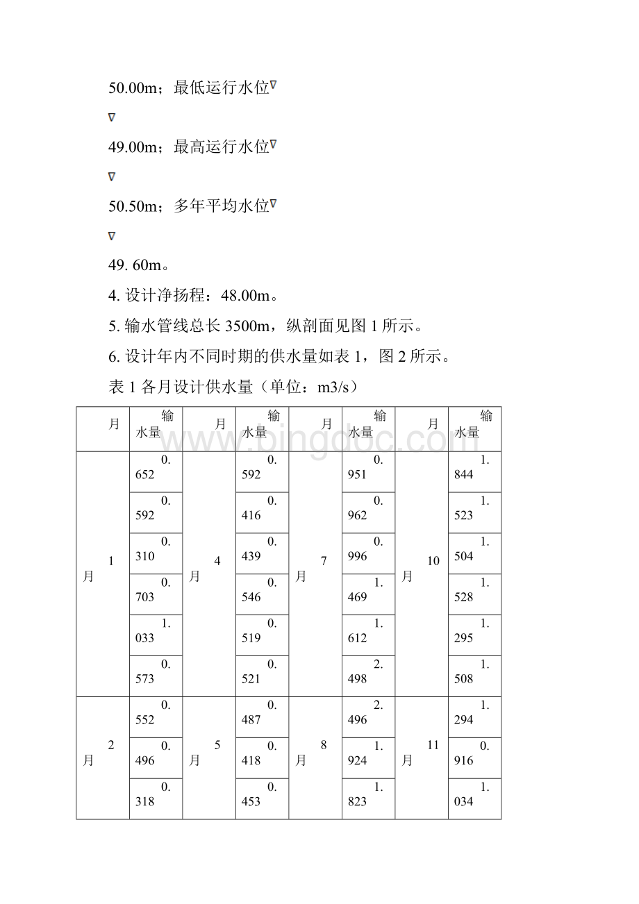 泵站工程课程设计书 精品.docx_第2页