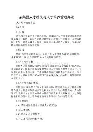 某集团人才梯队与人才培养管理办法.docx