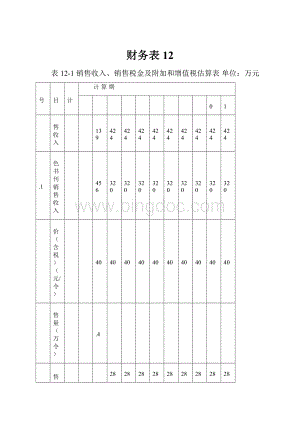 财务表12.docx