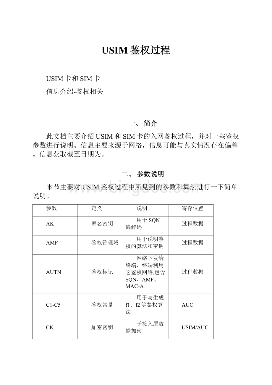 USIM鉴权过程.docx