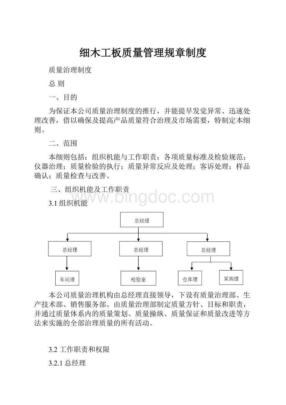 细木工板质量管理规章制度.docx_第1页