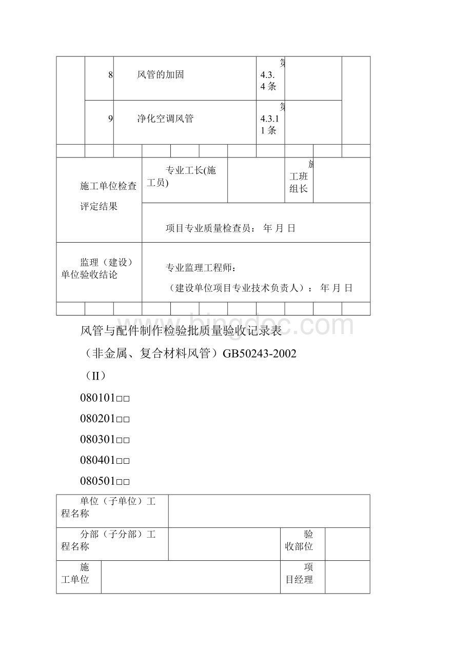 通风与空调工程检验批质量验收记录表.docx_第3页