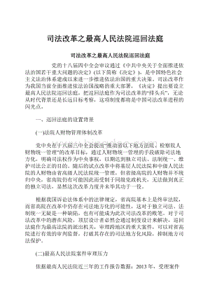 司法改革之最高人民法院巡回法庭.docx