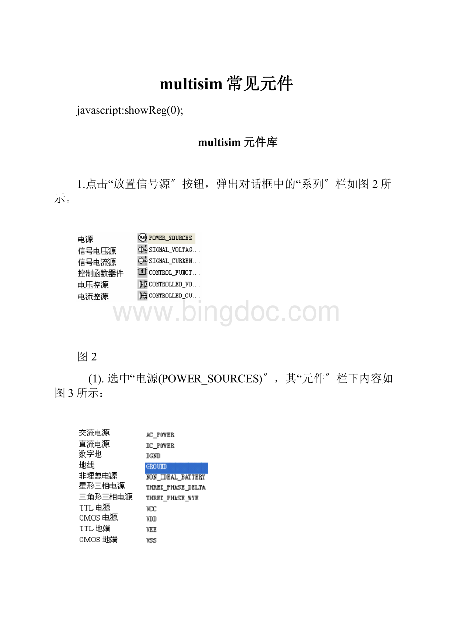 multisim常见元件.docx