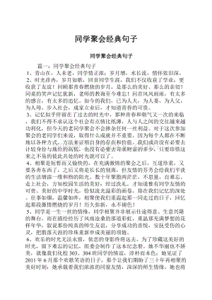 同学聚会经典句子.docx