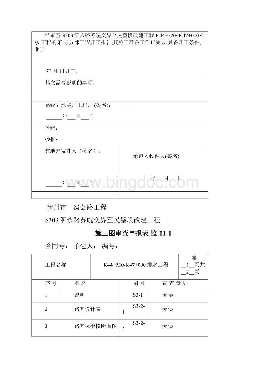 关于某梯形土质和矩形盖板边沟开工报告材料.docx_第3页