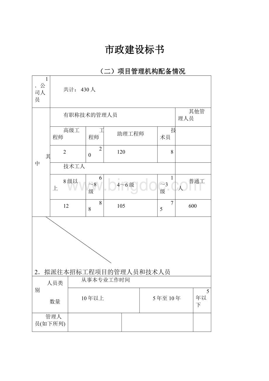 市政建设标书.docx_第1页