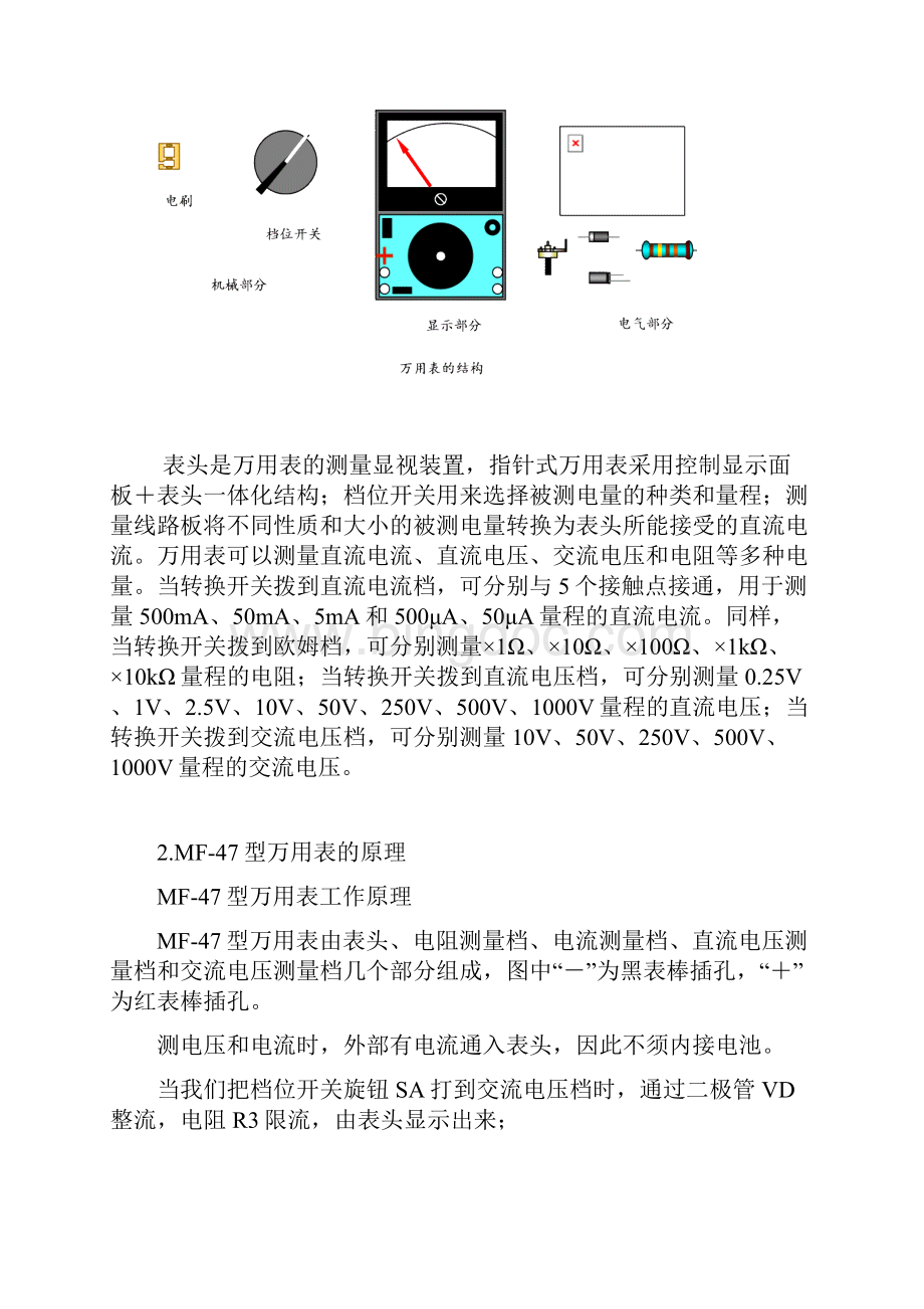 万 用 表 实 训 报 告.docx_第3页