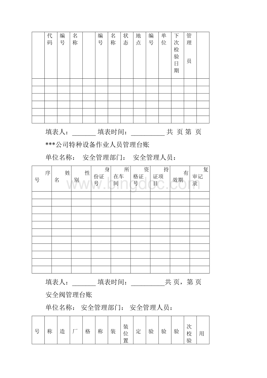 特种设备管理台账表格.docx_第3页