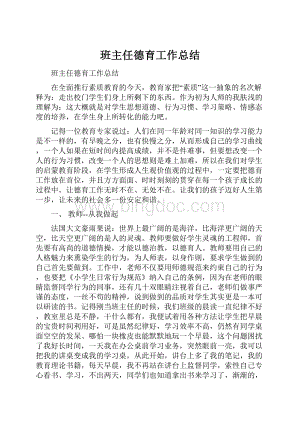 班主任德育工作总结.docx