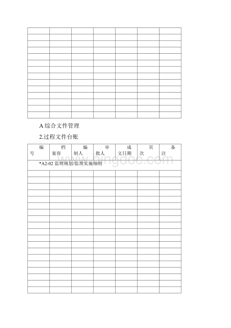 监理全资料台账表格完整版.docx_第2页