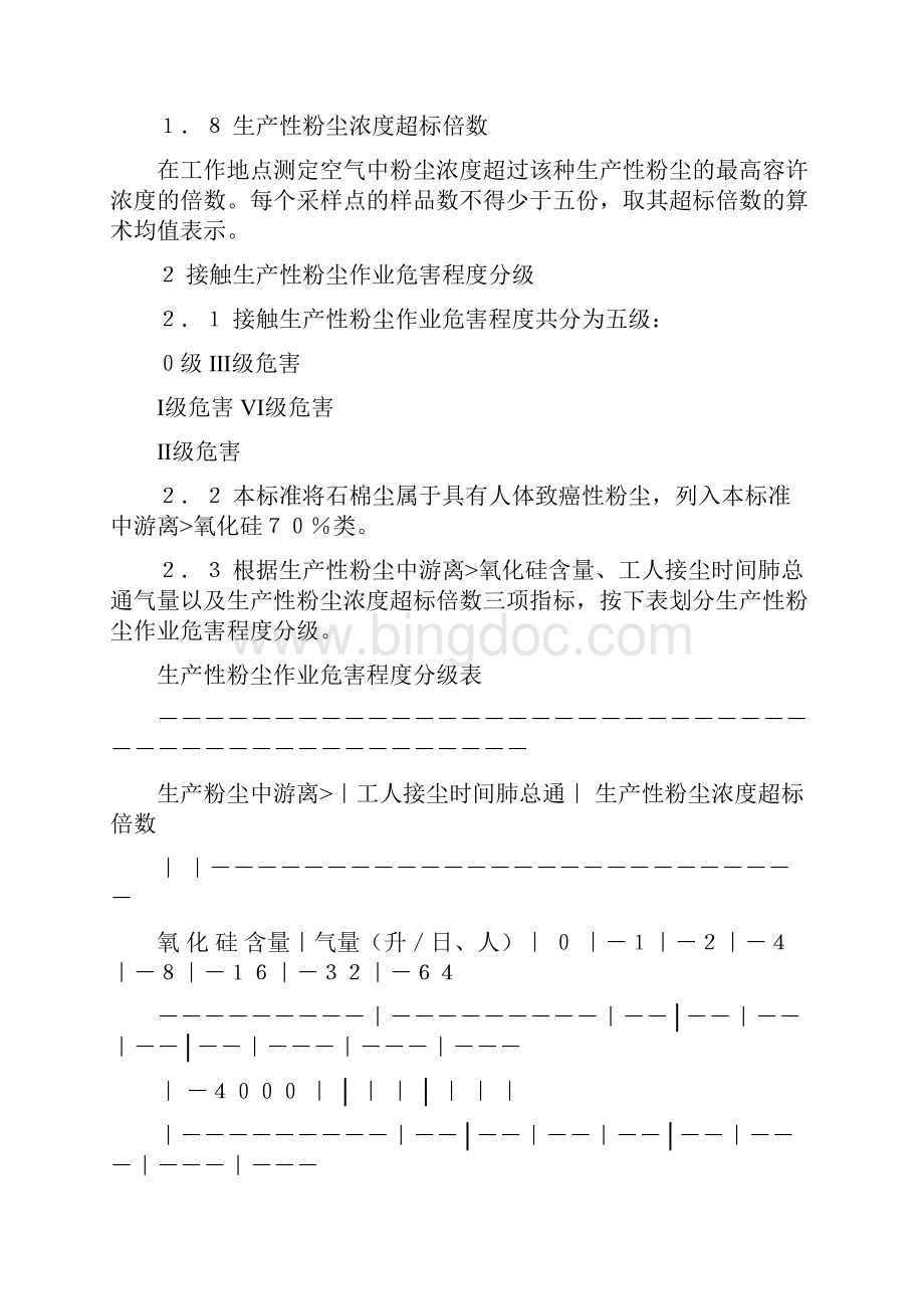 生产性粉尘作业危害程度分级.docx_第2页