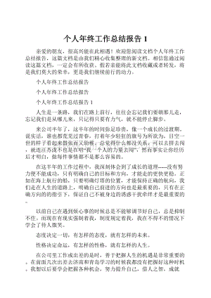 个人年终工作总结报告1.docx