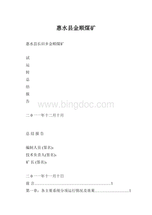 惠水县金顺煤矿.docx