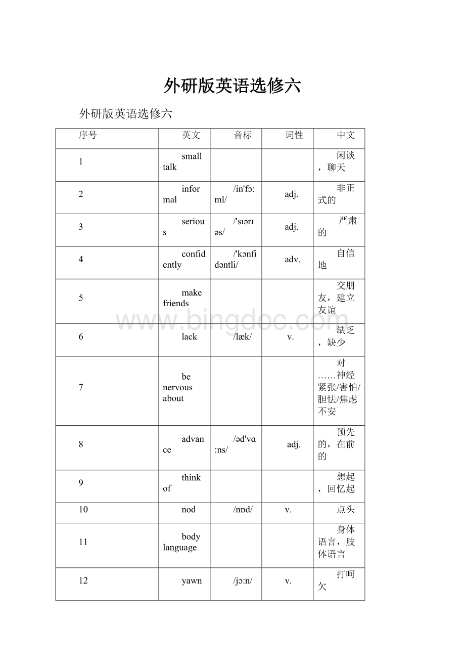 外研版英语选修六.docx_第1页