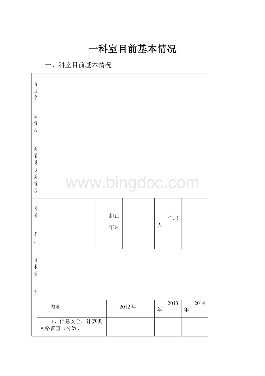 一科室目前基本情况.docx_第1页