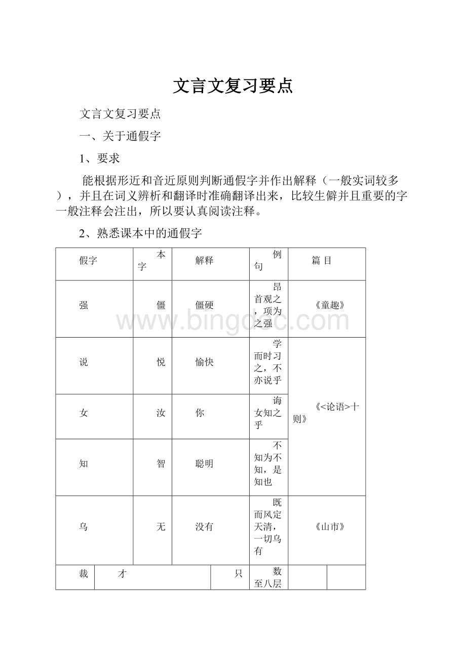 文言文复习要点.docx_第1页