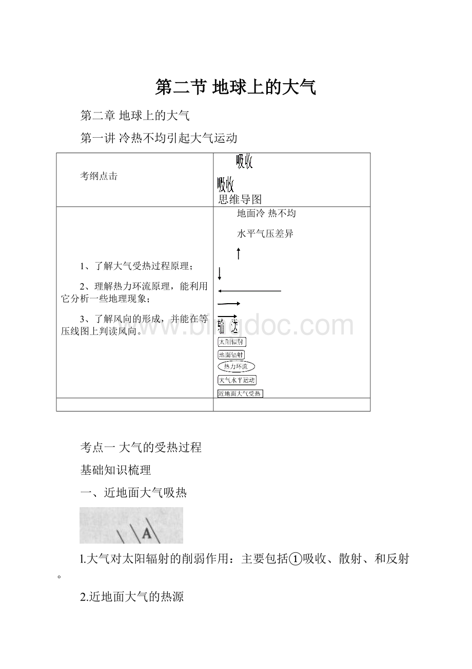 第二节地球上的大气.docx