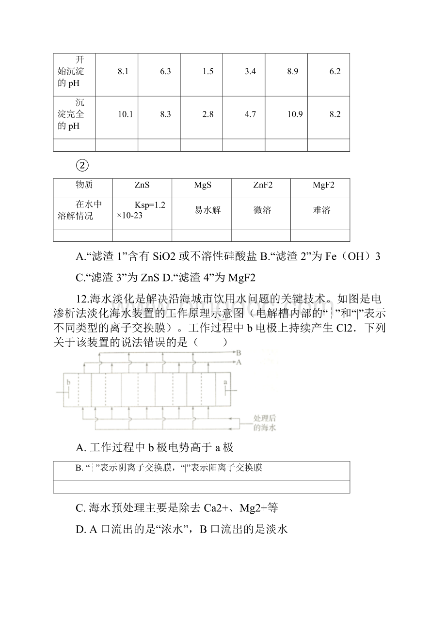 学年广州市白云区高三下份理综化学训练题含答案和解析.docx_第3页