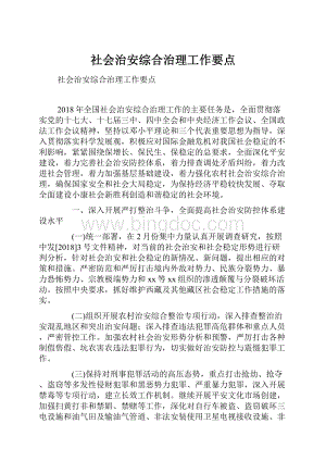 社会治安综合治理工作要点.docx