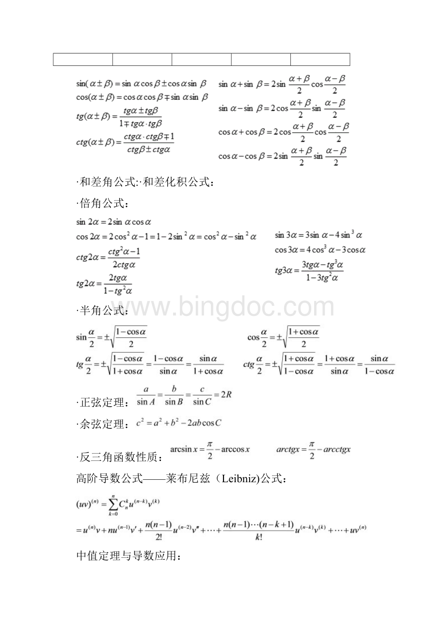 精品考研数学公式大全打印整理版.docx_第3页