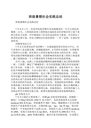 班级暑期社会实践总结.docx