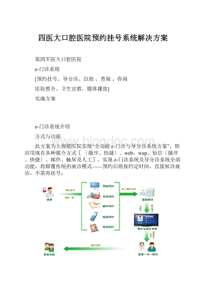 四医大口腔医院预约挂号系统解决方案.docx