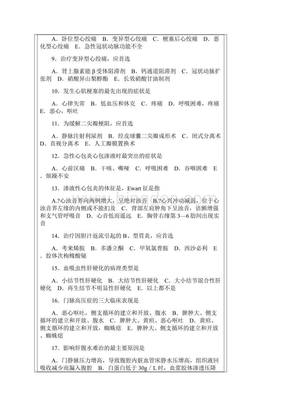 内科临床执业医师资格考试题库及答案.docx_第2页