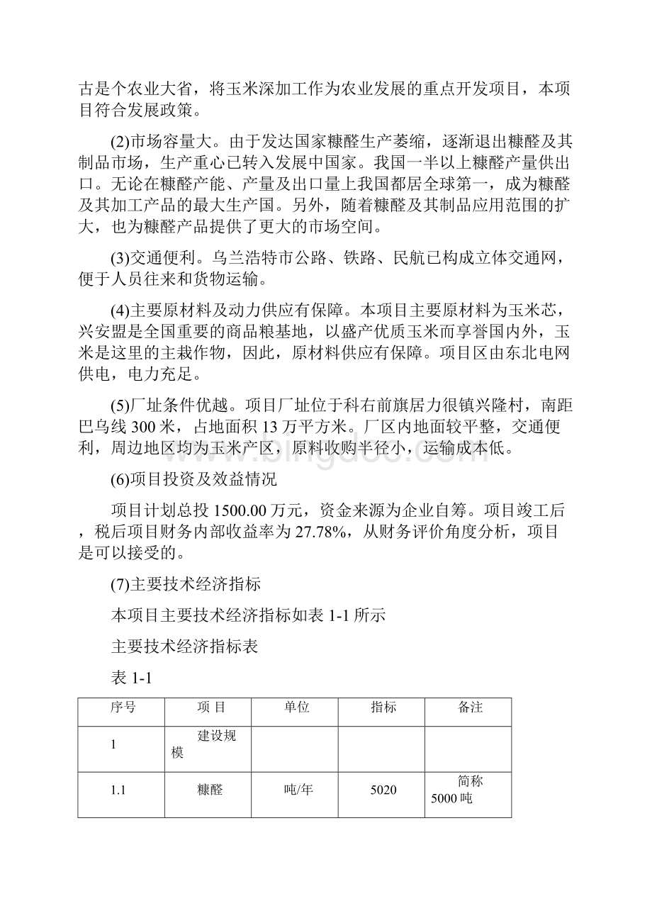 年产5000吨糠醛技改项目可行性研究报告.docx_第3页