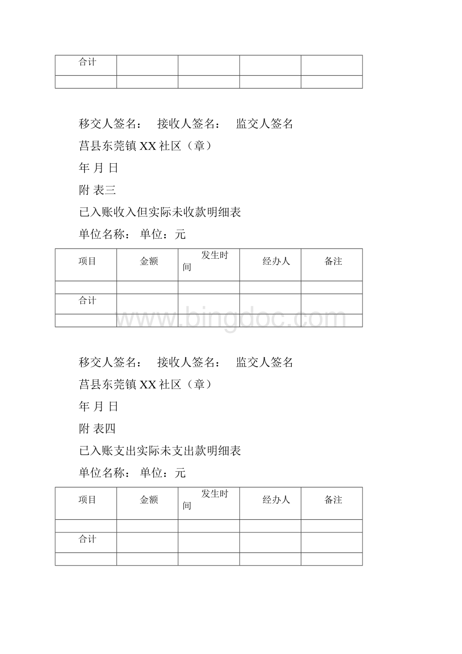 XX社区报账员交接表.docx_第3页