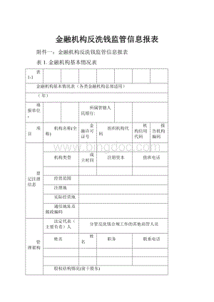 金融机构反洗钱监管信息报表.docx