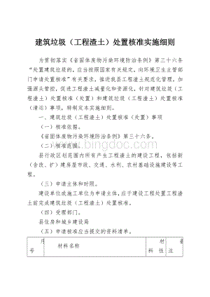 建筑垃圾（工程渣土）处置核准实施细则.docx