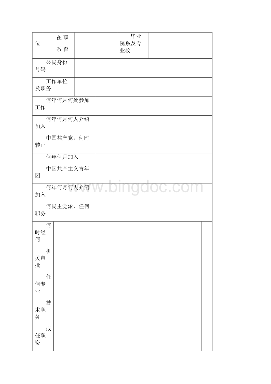 干部履历表最新完整资料doc.docx_第2页