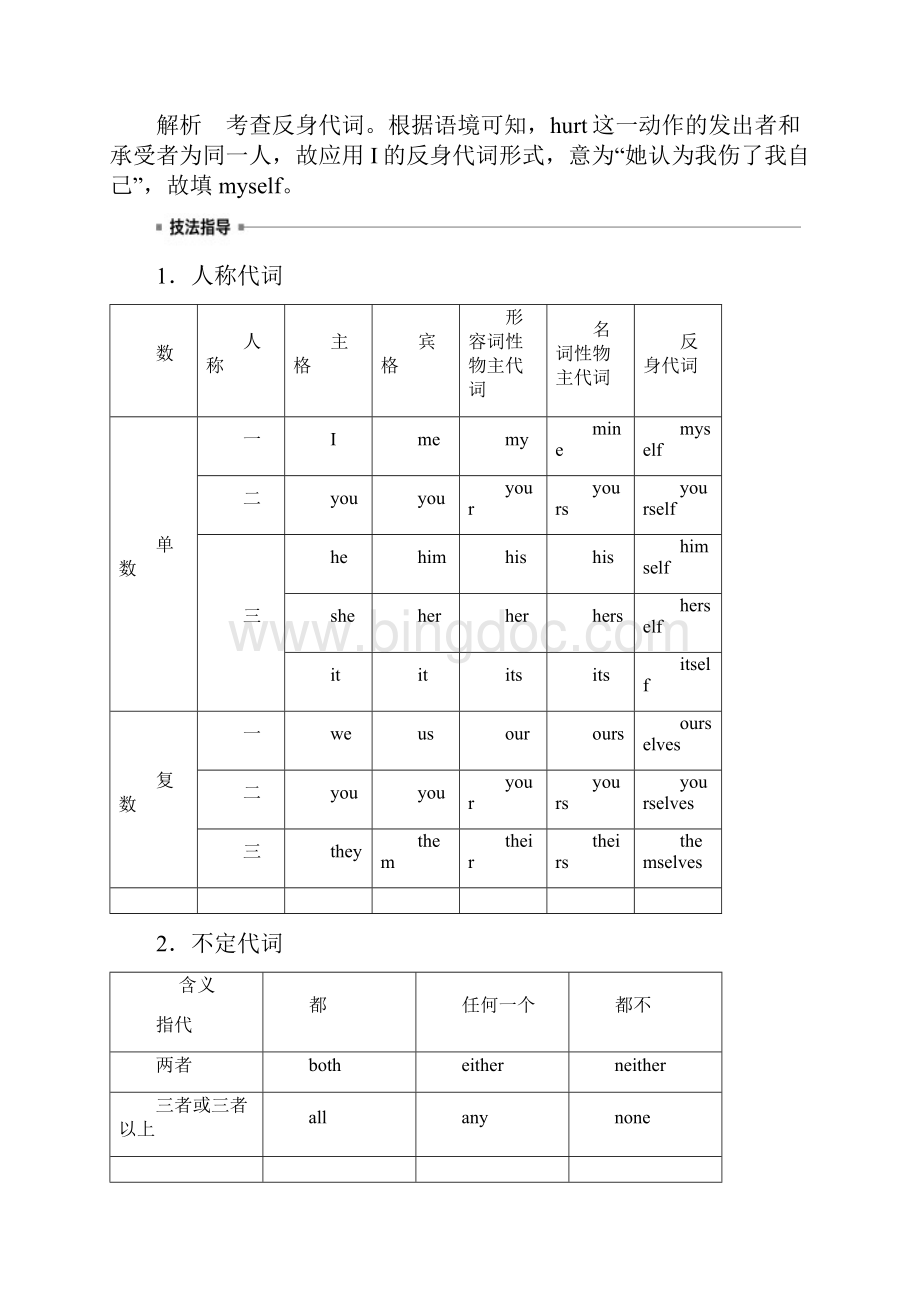 20届高考英语二轮 专题1 语法填空与短文改错 第2部分 语法精析第5节代词和介词短语.docx_第3页