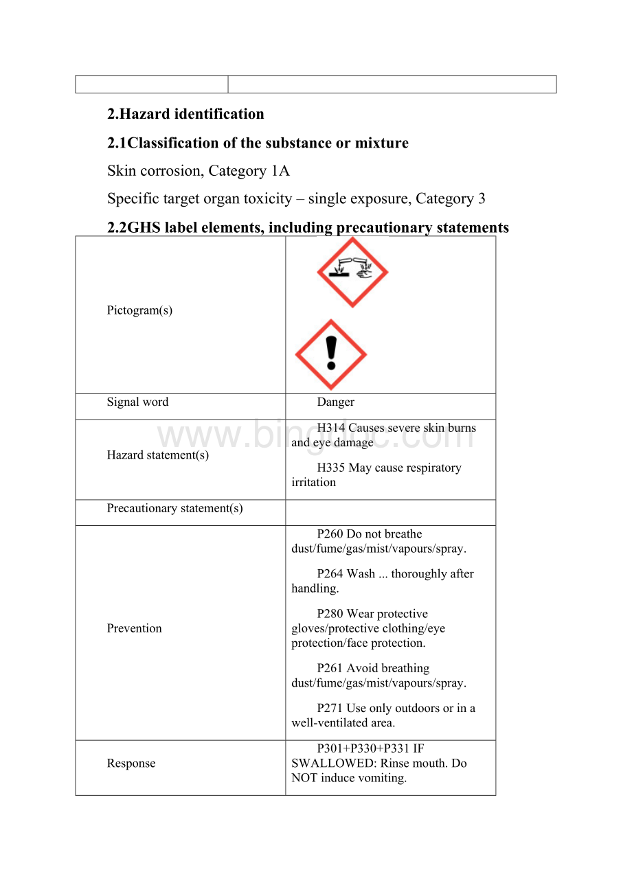 氯磺酸安全技术说明书英文.docx_第2页